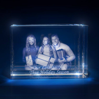 Personalised 2D/3D Photo Engraved Crystal - Perfect Gift for Any Occasion