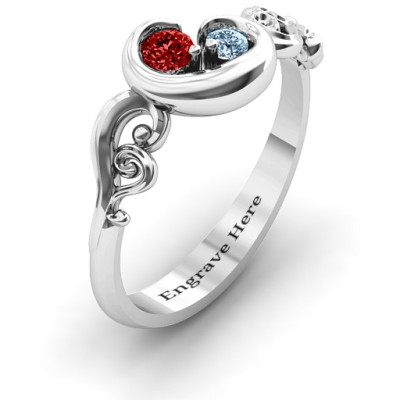 Solitaire Engagement Ring with Cradle of Love Design