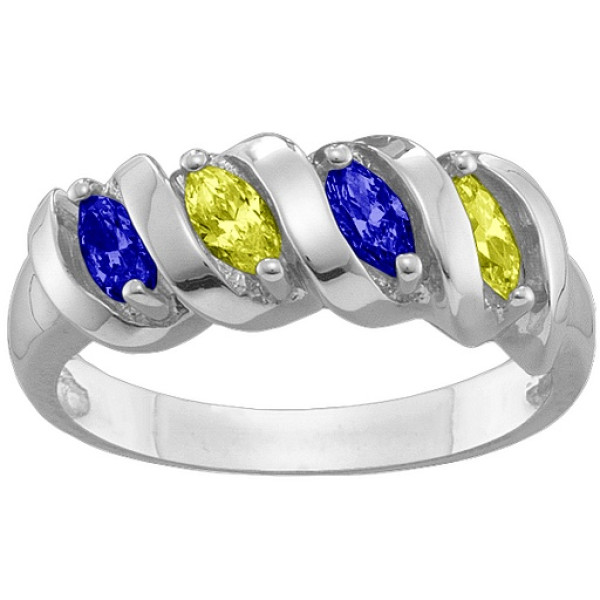2ct Marquise Diamond Spiral Ring