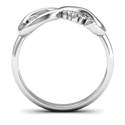 Sterling Silver Infinity Ring with Cubic Zirconia