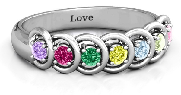 9 stone family on sale ring