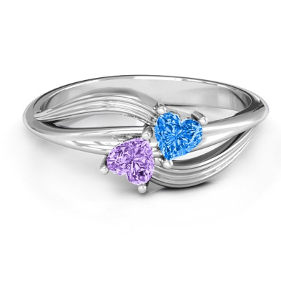 Stunning Heart Ring with Cubic Zirconia Stones