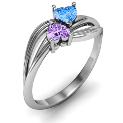 Stunning Heart Ring with Cubic Zirconia Stones