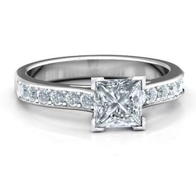 Janelle Princess Cut Ring - By The Name Necklace;