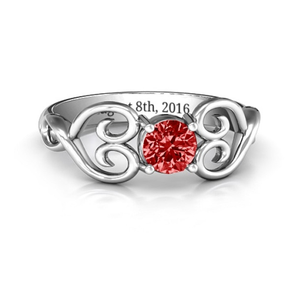 Always in My Heart Sterling Silver Promise Ring"
