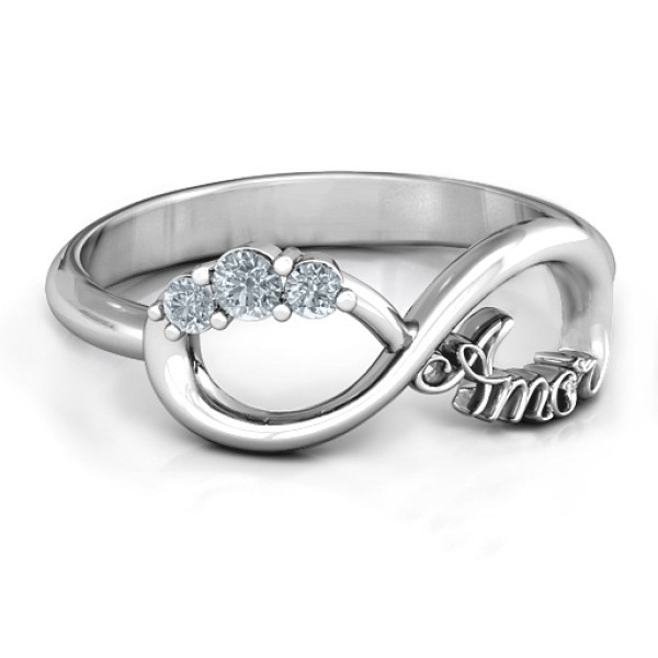Beautiful Women's Amor Infinity Engagement Ring