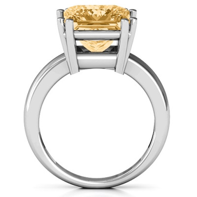 Princess Cut Solitaire Basket Set Engagement Ring