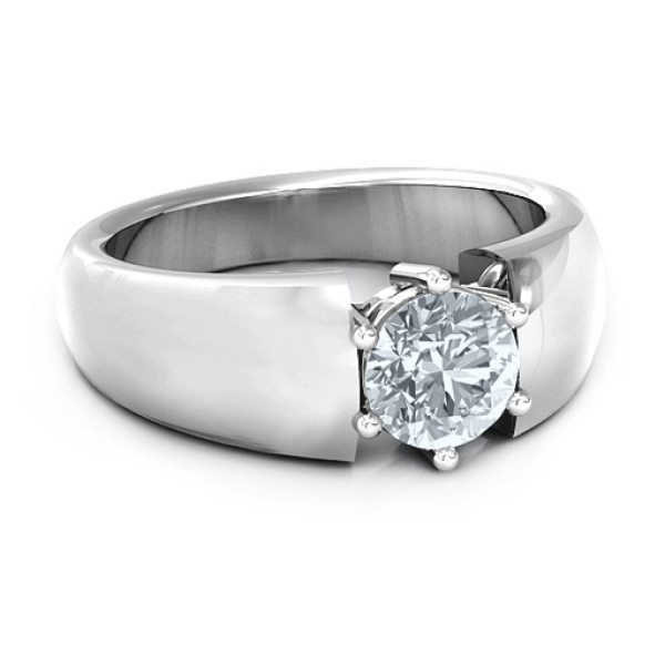 Diamond Solitaire Engagement Ring with Bold Style and Lasting Devotion