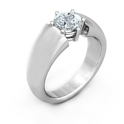 Diamond Solitaire Engagement Ring with Bold Style and Lasting Devotion