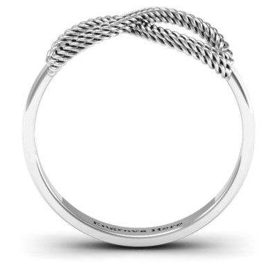 Women's 925 Sterling Silver Braided Infinity Ring