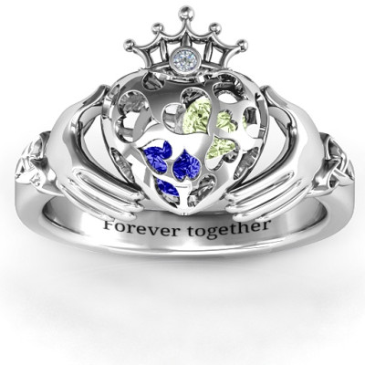 Caged Hearts Claddagh Ring - By The Name Necklace;