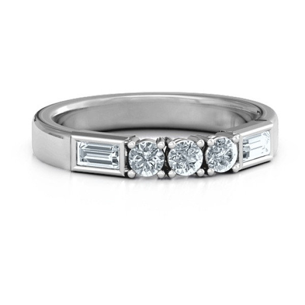 Women's Sterling Silver Amour Cubic Zirconia Wedding Band