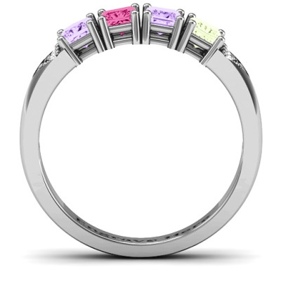 Women's Classic Princess Cut Diamond Ring with Accents, 2-7 ct.