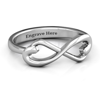 Classic Hearts Infinity Ring - By The Name Necklace;