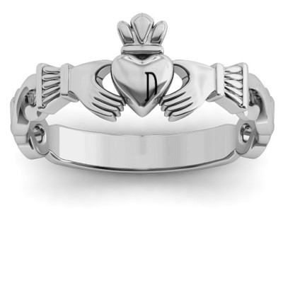 Sterling Silver Irish Claddagh Infinity Ring