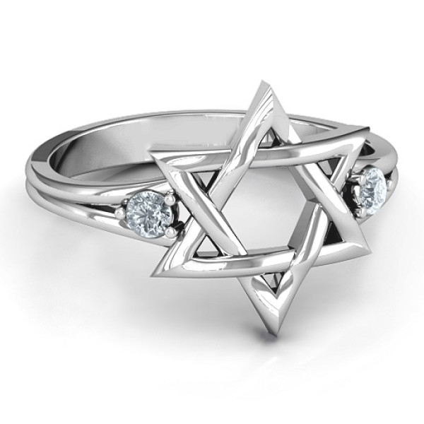 Sterling Silver Jewellery - Classic Star of David Ring