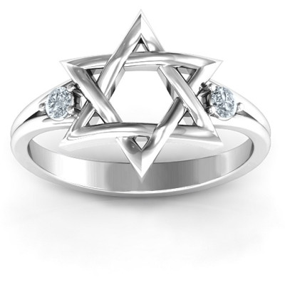 Sterling Silver Jewellery - Classic Star of David Ring