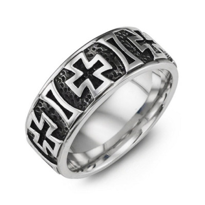 Stunning Cobalt Cross Design Ring