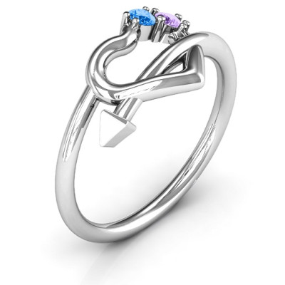 Beautiful Sterling Silver 'Cupid's Hold' Love Ring for Her