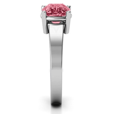 Solitaire Engagement Ring with Cushion Cut Diamond"