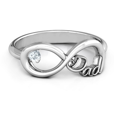 Dad Infinity Ring - By The Name Necklace;