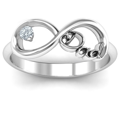 Stylish Dad Infinity Ring - Fathers Day Jewellery Gift
