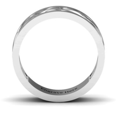 Mens Infinity Band Ring in Diadem Design