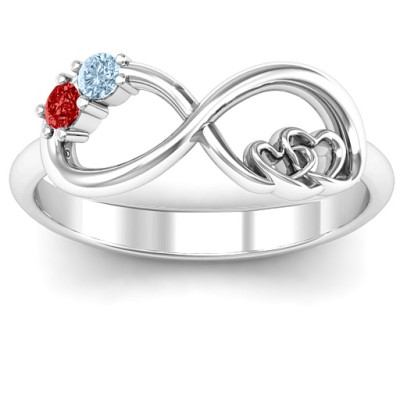 Sterling Silver Double Infinity Ring - Symbol of Love and Togetherness