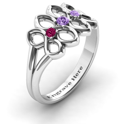 Elegant Infinity Ring with Endless Love - Echo of Love