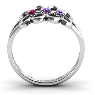 Elegant Infinity Ring with Endless Love - Echo of Love