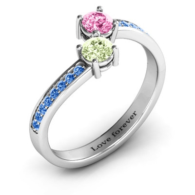 Beautiful 2-Stone Accent Ring