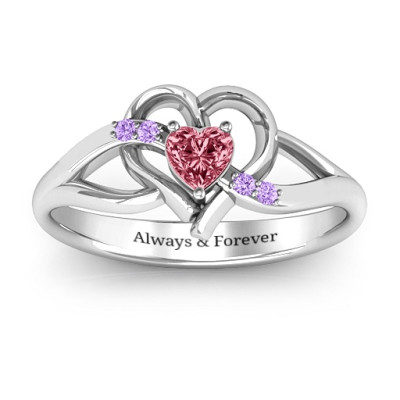 Custom Engraved Heart Ring - Endless Romance
