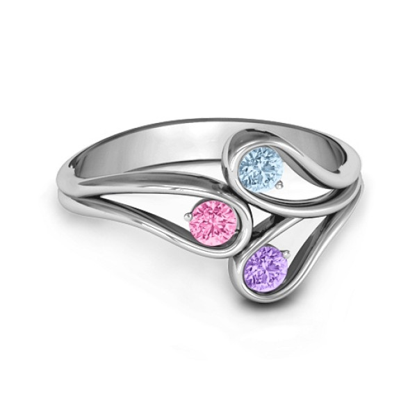 Diamond Three-Stone Engagement Ring with Eternal Elegance