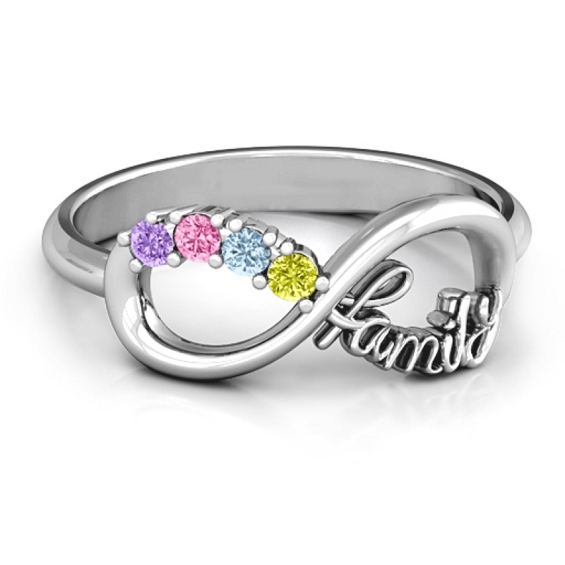 Family Infinite Love with Stones Ring 1