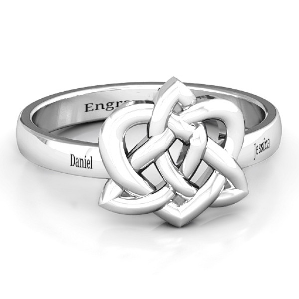 Elegant Silver Celtic Knot Fashion Ring