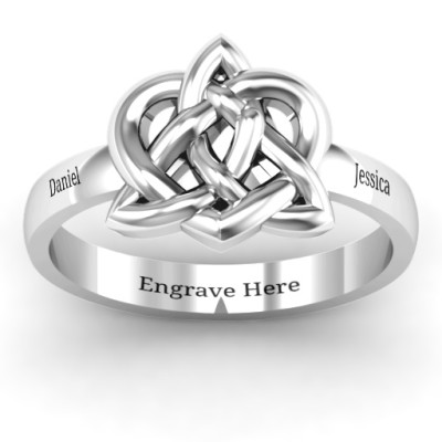 Elegant Silver Celtic Knot Fashion Ring