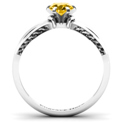 Beautiful Split Shank Solitaire Engagement Ring