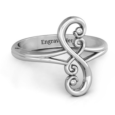 Flourish Infinity Ring - By The Name Necklace;