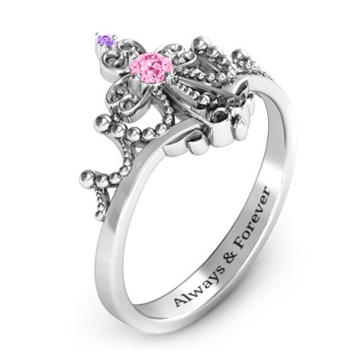 Genuine Sterling Silver Tiara Ring - Forever & Always