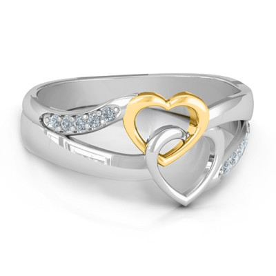 Forever Linked Hearts Ring - By The Name Necklace;