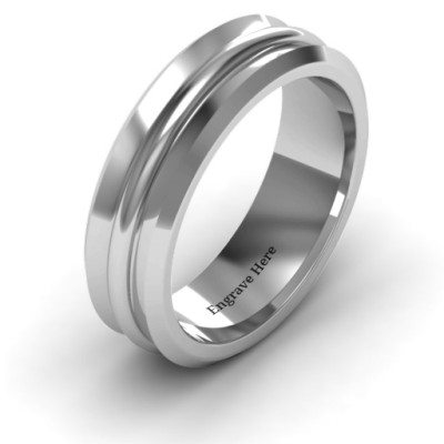 Men's Forge Bevelled Banded Ring