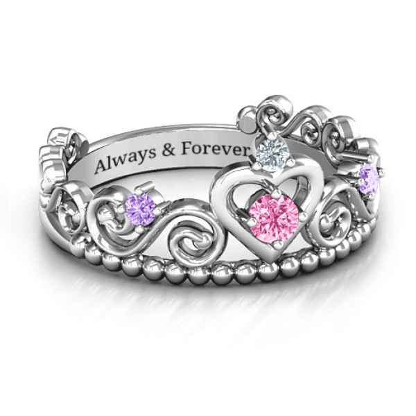 Happily Ever After Sterling Silver Tiara Ring