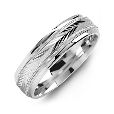 Men's Milgrain Ring with Harvest of Love Design