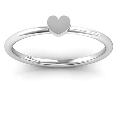 Sterling Silver Heart Stackr Ring