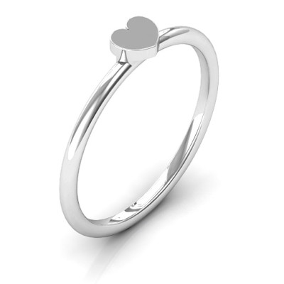 Sterling Silver Heart Stackr Ring