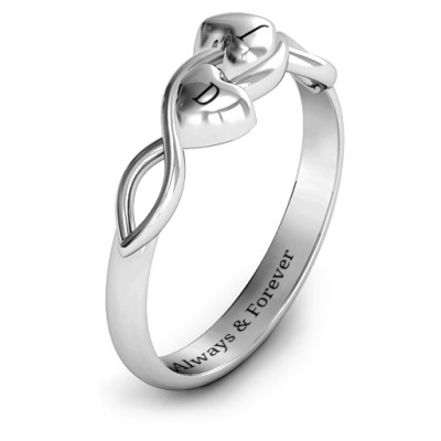 Stunning Silver 'Heavenly Hearts' Ring