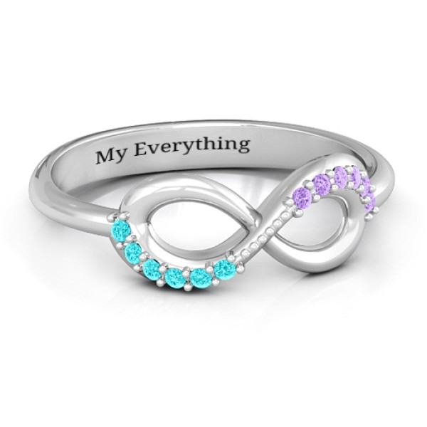Elegant Infinity Accent Ring - Delicate Jewellery Piece