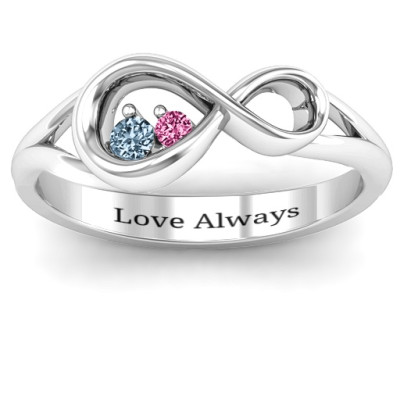 Diamond Infinity Love Knot Engagement Ring