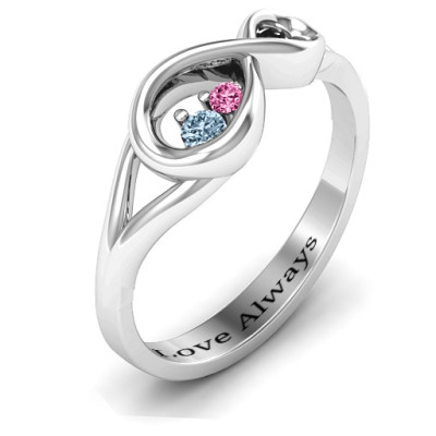 Diamond Infinity Love Knot Engagement Ring