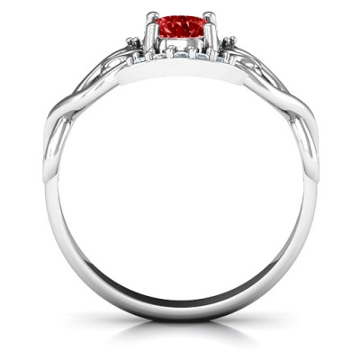 Elegant Promise Ring with Lasting Love Accents